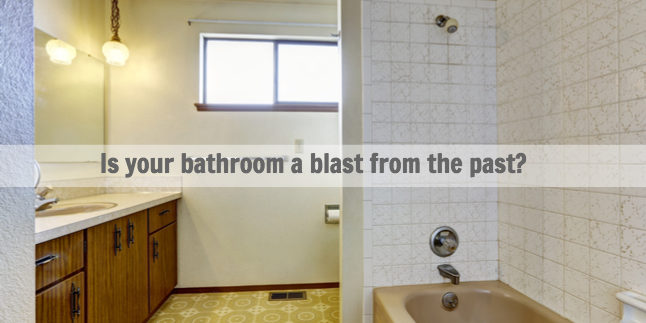 Is Your Glass A Blast From The Past Abc Mirror Blog Old Style Bathroom That Has A Banner Saying Is Your Blast From