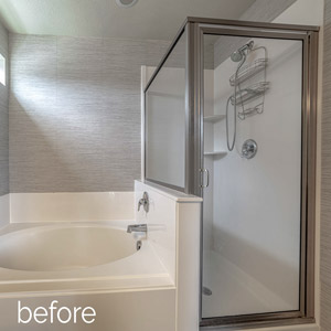 Before - Change your shower frame with a frameless shower enclosure