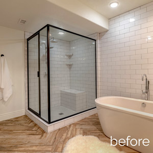 Before - Upgrade your shower frame with a frameless enclosures