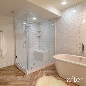 After - Upgrade your shower frame with a frameless enclosures