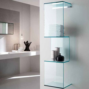 modern glass shelves