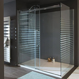 Rolling frameless barn style door