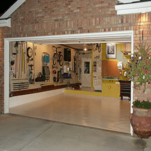 introduce bright colors into your garage or mudroom