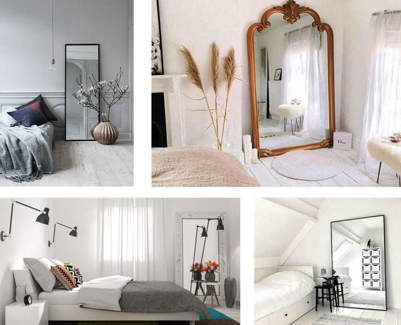 Oversized framed mirrors