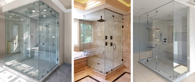 Frameless shower door options