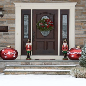 Dress up your front porch with festive decorations for the holidays