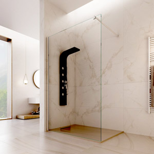 With a shower screen, you leave the entrance/exit to the shower area open