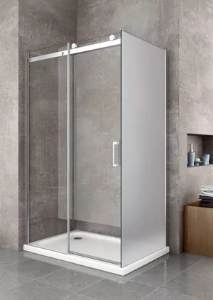 Every wall of a glass shower does not have to be built from the same type of glass.