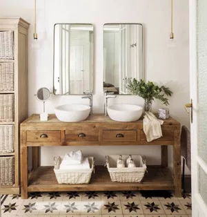 If you live in an older home with an un-renovated bathroom, you can also embrace this by decorating the space according to the era in which it was built for a historic feel.