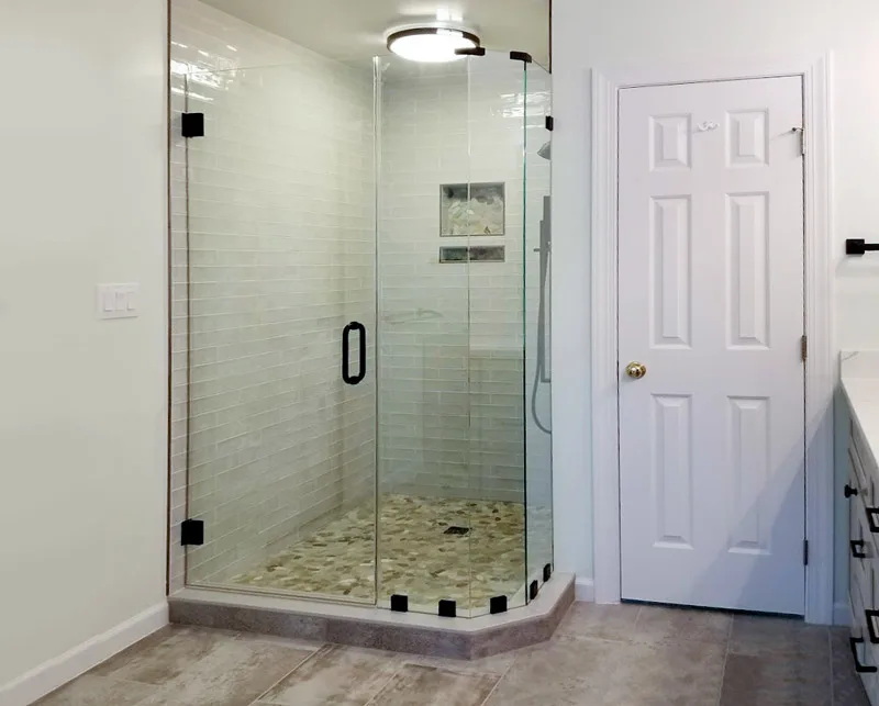 In some small bathrooms, in fact, a very customized unit is the only way to make a glass shower enclosure possible.