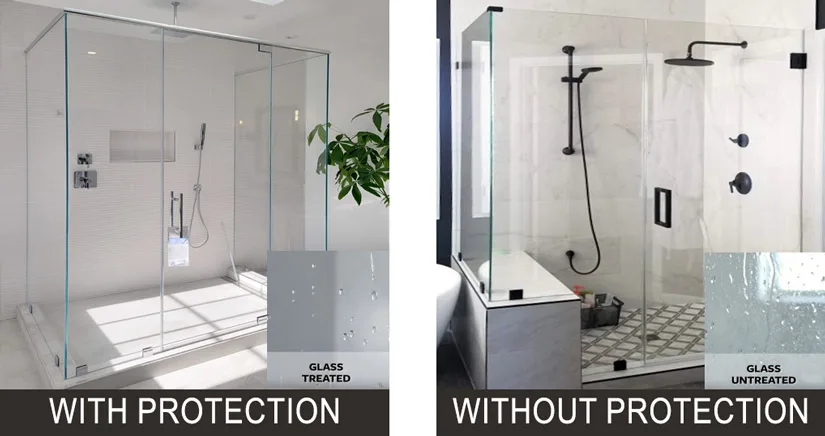 You can make your small bathroom’s shower easier to care for through a glass upgrade and through designing it with cleaning in mind.