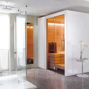 
With today’s focus on a natural approach to wellness, steam showers have also become a beloved feature that “may contribute to allergy relief, lower blood pressure and better sleep.” Some homeowners will pair this upgrade with a sauna.