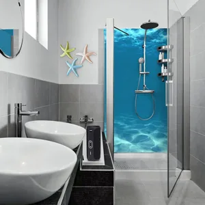 Creating a seaside feel is about more than the colors, shapes, and textures in a bathroom.