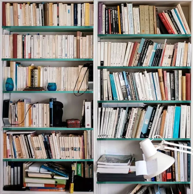 The “bookshelf wealth” trend is defined by ELLE Decor’s Rachel Silva as “a curated selection of shelved things (not necessarily books!) that are meaningful to you—books, art, collected objects—displayed in a lived-in, acquired style.”